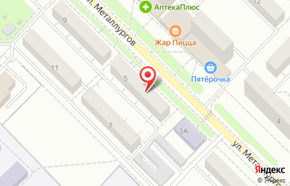 Магазин товаров для творчества и рукоделия Рукодельница на улице Металлургов на карте