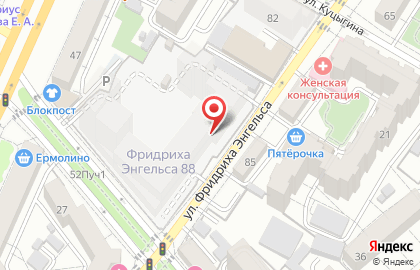 ОАО Банкомат, Россельхозбанк на улице Фридриха Энгельса на карте