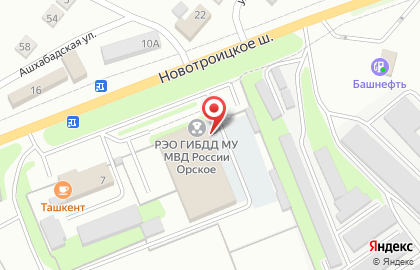 Кафе Автоstop в Оренбурге на карте