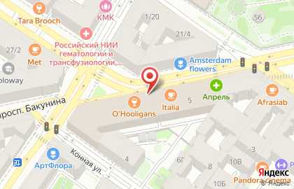 Отделение Уральского банка реконструкции и развития на проспекте Бакунина на карте