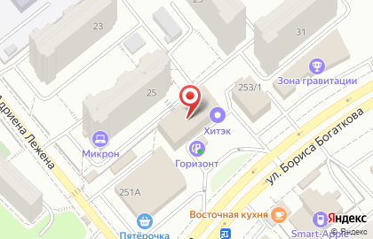 Автосервис FIT SERVICE на улице Бориса Богаткова в Новосибирске на карте