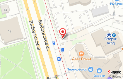 Магазин-киоск полуфабрикатов Элика на Выборгском шоссе на карте