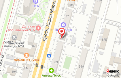 Салон красоты Ежевика на улице Карла Маркса на карте
