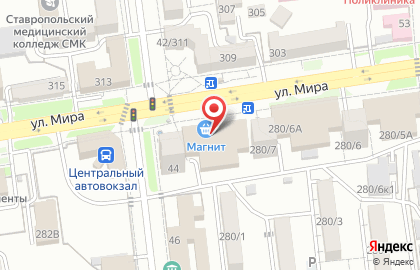 Супермаркет Магнит на улице Мира, 280/7а на карте