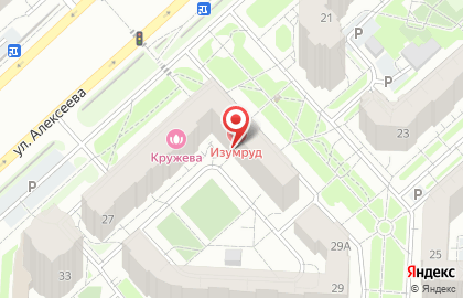 Магазин Мясной каприз на улице Алексеева, 27 на карте