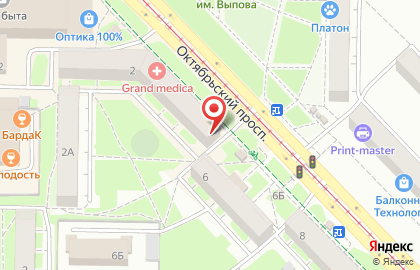 Аптека Фармакопейка на Октябрьском проспекте на карте