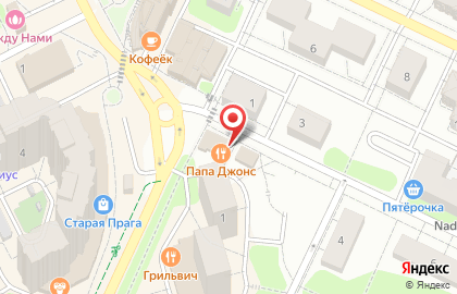Магазин фастфудной продукции в Видном на карте