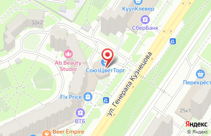 Магазин букетов СоюзЦветТорг на метро Жулебино на карте