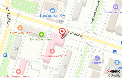 Тольяттинская городская поликлиника №2 на Горького 61 на карте