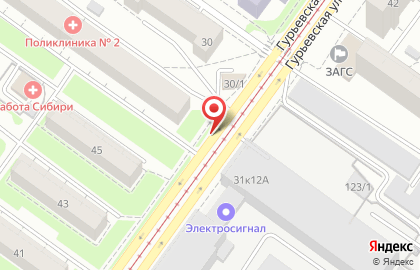 Кафе-столовая Связь в Октябрьском районе на карте