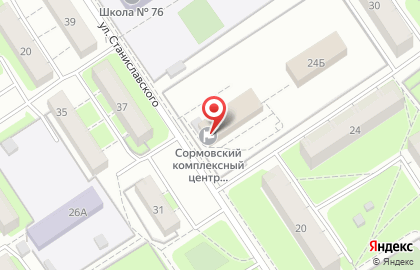 Комплексный центр социального обслуживания населения Сормовского района на улице Станиславского на карте