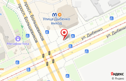 Станция Улица Дыбенко на карте
