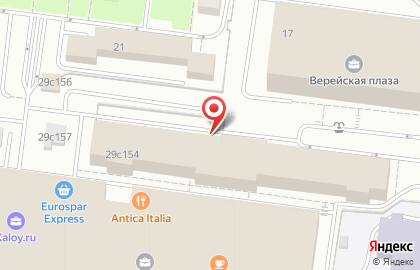 Бизнес-центр Верейская плаза на Верейской улице на карте