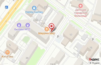 Киоск по продаже фруктов и овощей на Октябрьской улице на карте