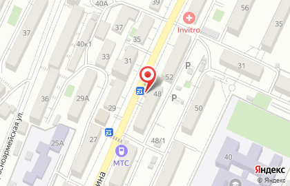 Киоск овощей и фруктов в Центральном районе на карте