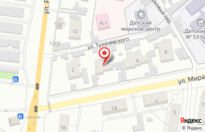 Зеленый фургон на улице Мира на карте