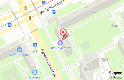 Парикмахерская в Санкт-Петербурге на карте