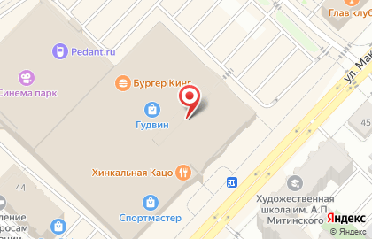 Ювелирный салон Московский Ювелирный Завод на улице Максима Горького на карте