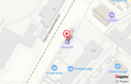 АЗС BestOil на Пристанционной улице на карте