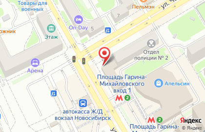 Банк ВТБ в Новосибирске на карте