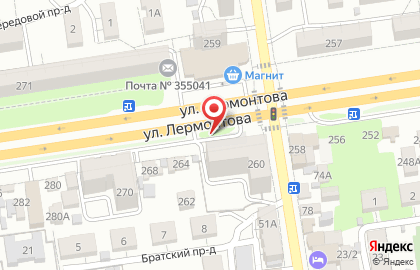 Рекламный щит 3х6м. на улице Лермонтова на карте