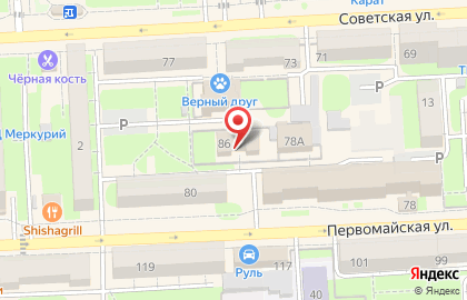 Дом ветеранов в Липецке на карте