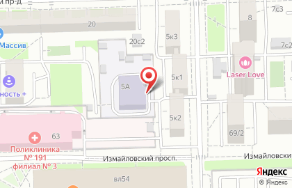 Средняя общеобразовательная школа №444 с дошкольным отделением в Москве на карте