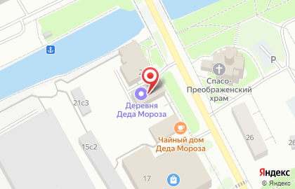 Деревня Деда Мороза в Архангельске на карте