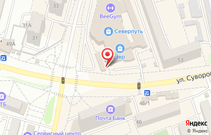 Фирменный салон МТС на улице Суворова на карте