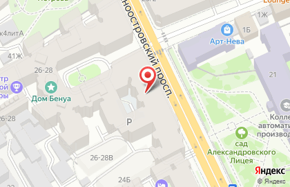 Овощной двор на Каменноостровском проспекте на карте