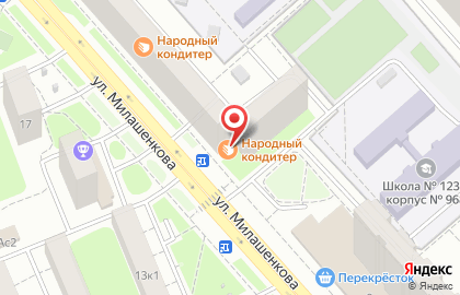 Пункт выдачи Ситилинк на улице Милашенкова на карте