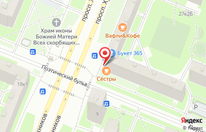 Булочная Сёстры на проспекте Просвещения на карте