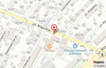 Южный на улице Маркина на карте