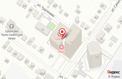 Стоматология Дентал-Сервис на улице Сакко и Ванцетти на карте