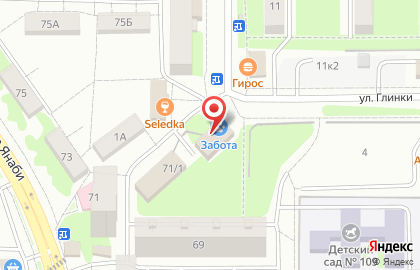 СМС на улице Глинки на карте