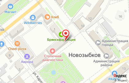 Медицинская лаборатория ДиаЛаб в Новозыбкове на карте