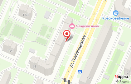 ИКБ Совкомбанк, филиал в г. Новосибирске, Отдел кредитования, выдачи товаров в кредит на улице Гребенщикова на карте