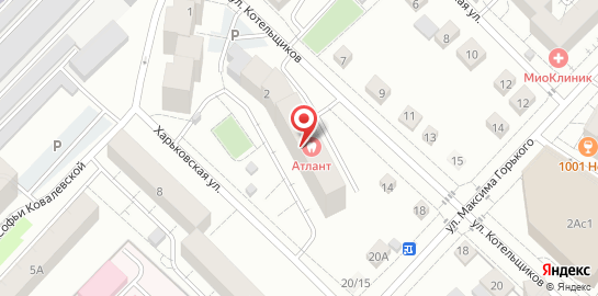 Стоматологическая клиника Atlant на улице Котельщиков на карте