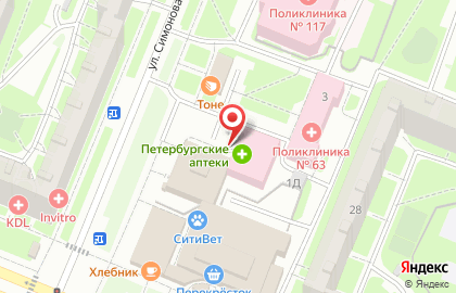 Общественная организация Всероссийское общество инвалидов в Санкт-Петербурге на карте