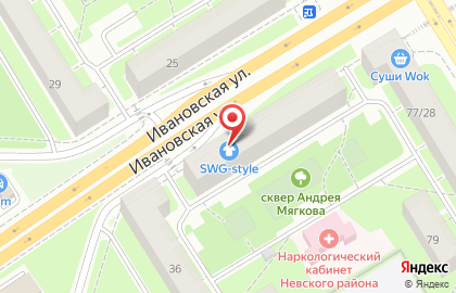 Мариенталь (Санкт-Петербург) на Ивановской улице на карте