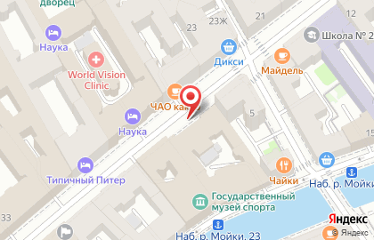 Банкомат Банк Санкт-Петербург на Миллионной улице на карте