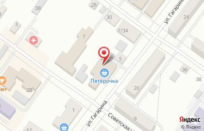 Торговый центр Fix Price на улице Гагарина на карте