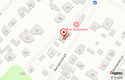 Медицинский центр Мир Здоровья на Ангарской улице на карте
