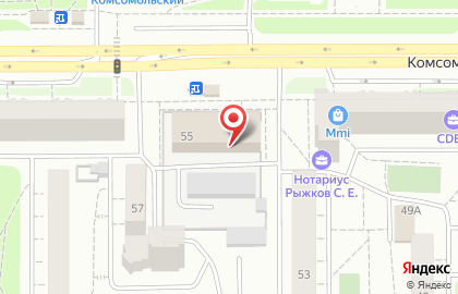 Торгово-учебный центр Болива на Комсомольском проспекте на карте