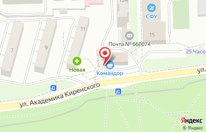 Магазин головных уборов на улице Академика Киренского на карте