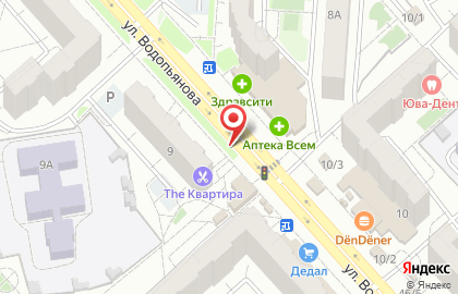 Магазин фруктов и овощей на улице Водопьянова на карте