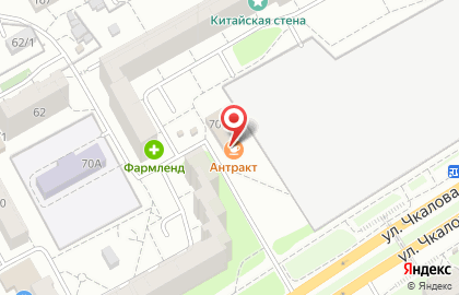 Кафе Антракт в Ленинском районе на карте