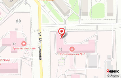 Поликлиника №1 в Кирове на карте