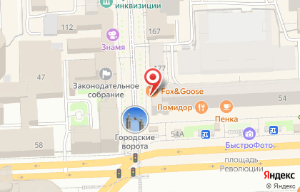 Ирландский паб Fox&Goose на карте