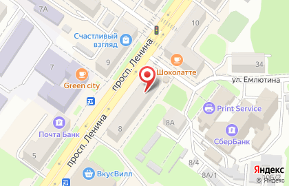 Супермаркет цифровой техники DNS на проспекте Ленина, 8 на карте